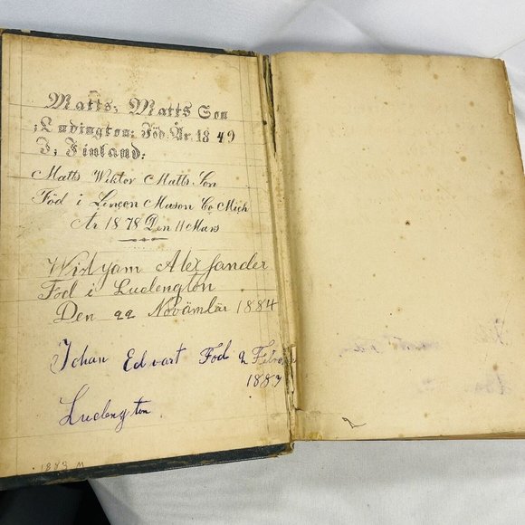 Antique 1882 SWEDISH Biblia  HARD BOUND BOOK Gleerup 1st Edition 7th Print - Picture 5 of 12